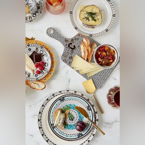 Anthropologie The Bistro Tile Stoneware Side Plates, Set of 4, NWT - Picture 3 of 6